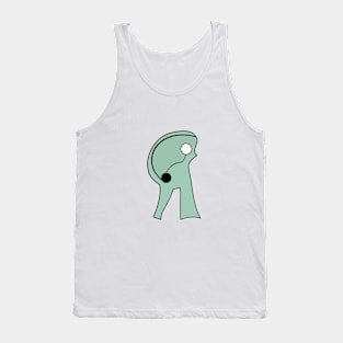 Ambiguous Alien-Like Figure For Interpretation Tank Top